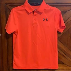 Under Armour Boys Performance Polo, Sz. YSM, Coral